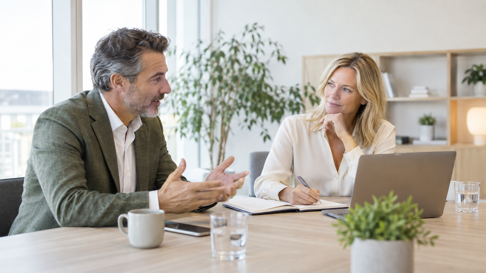 Qualifiziertes B2B-Gespräch mit einem Entscheider
